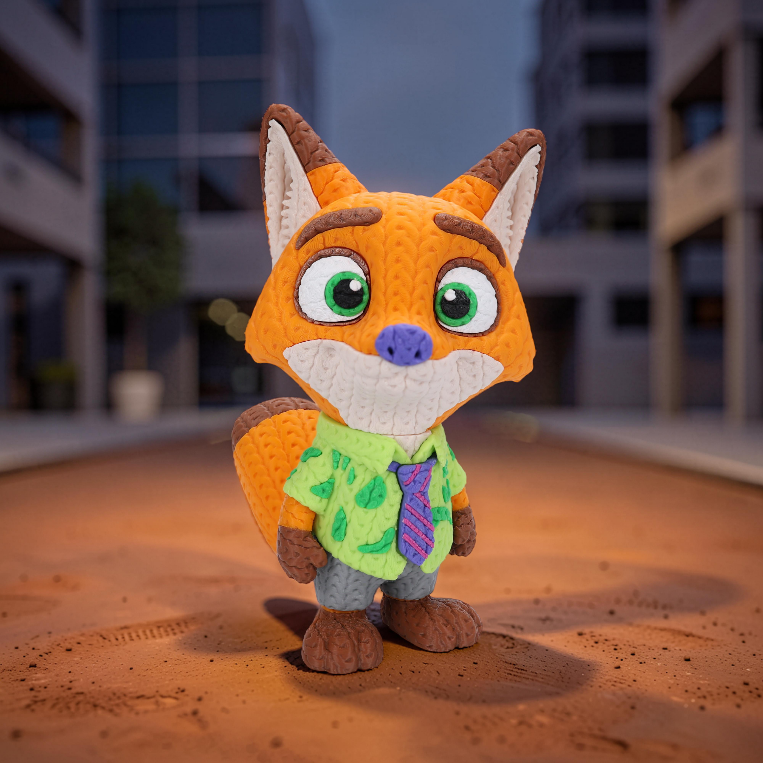 Nick Wilde (liso o crochet)