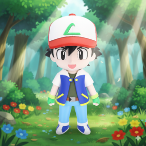 Ash Ketchum (liso o crochet)