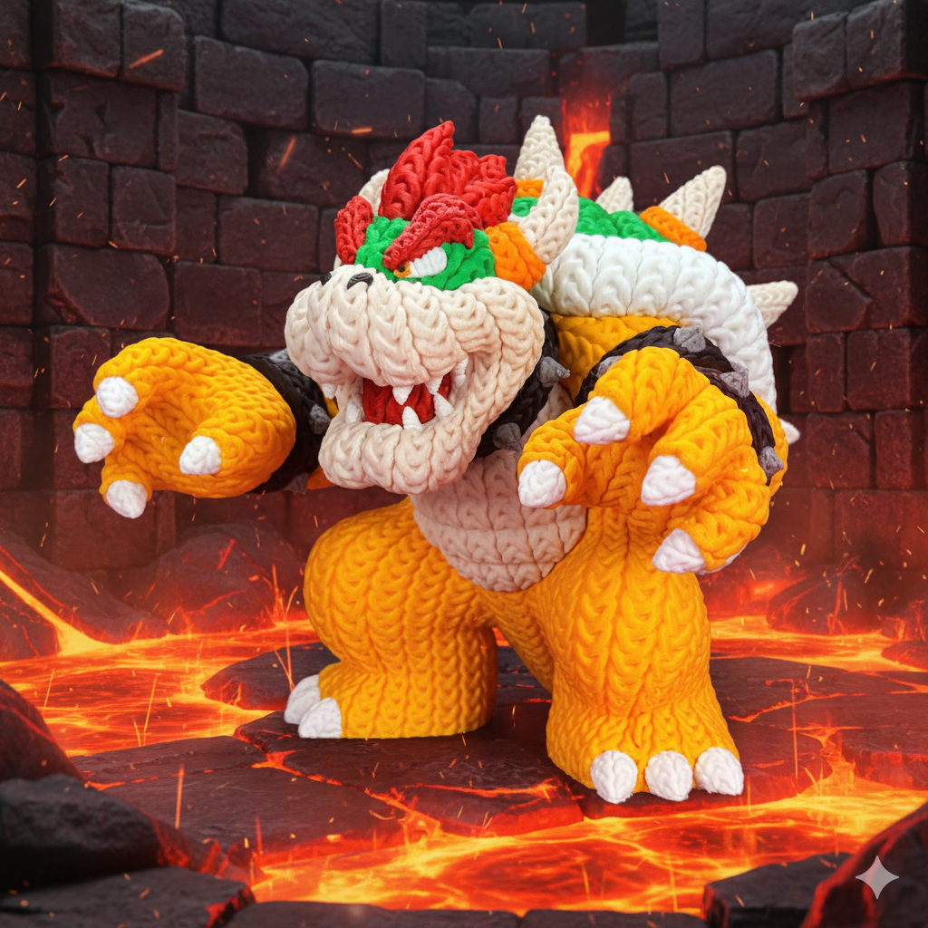 Bowser (liso o crochet)