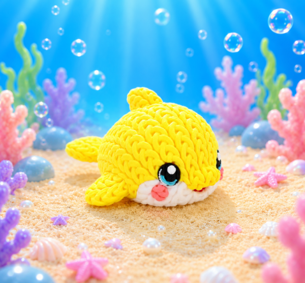 Delfín (liso o crochet)
