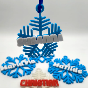 Copo de nieve 3D con nombre