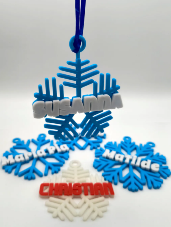 Copo de nieve 3D con nombre