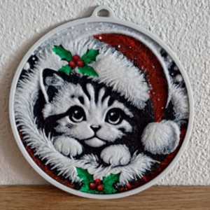 Bola gatito navideño