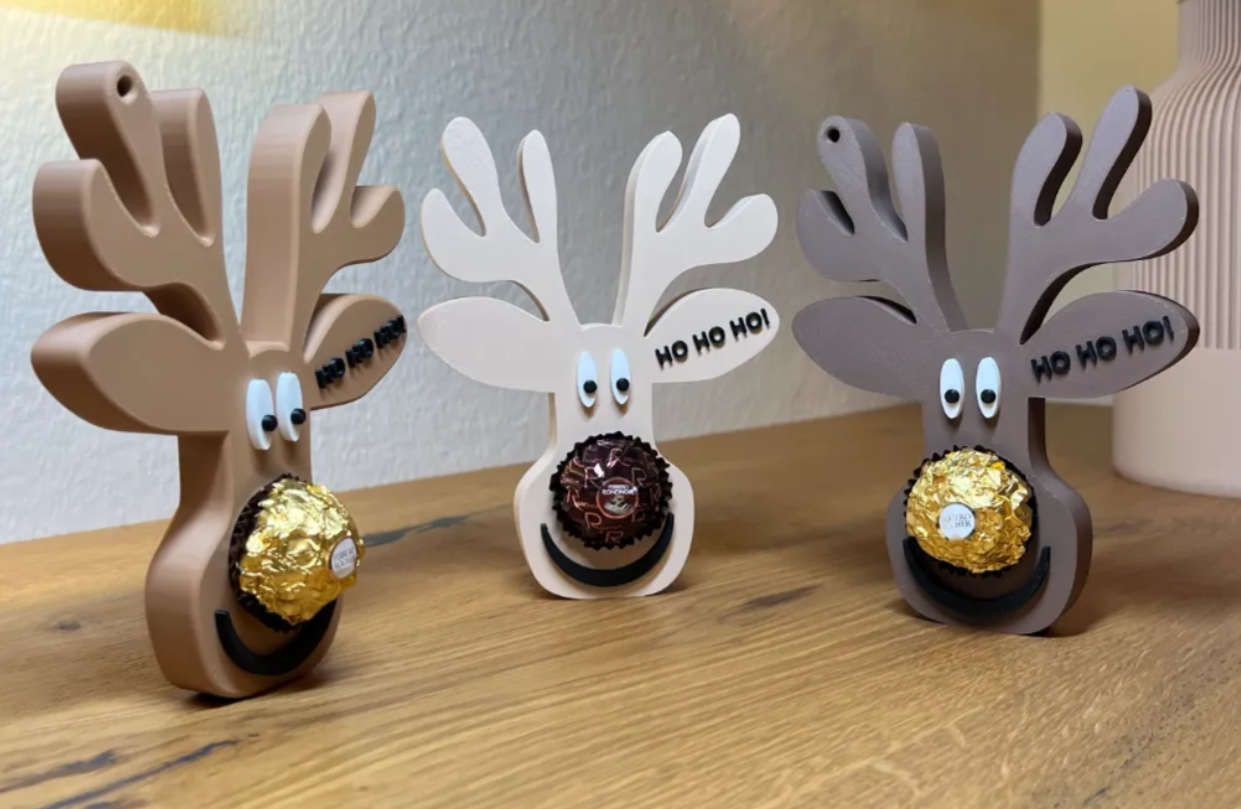 Cabeza de reno con nariz Ferrero Rocher
