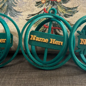 Bola verde con nombre