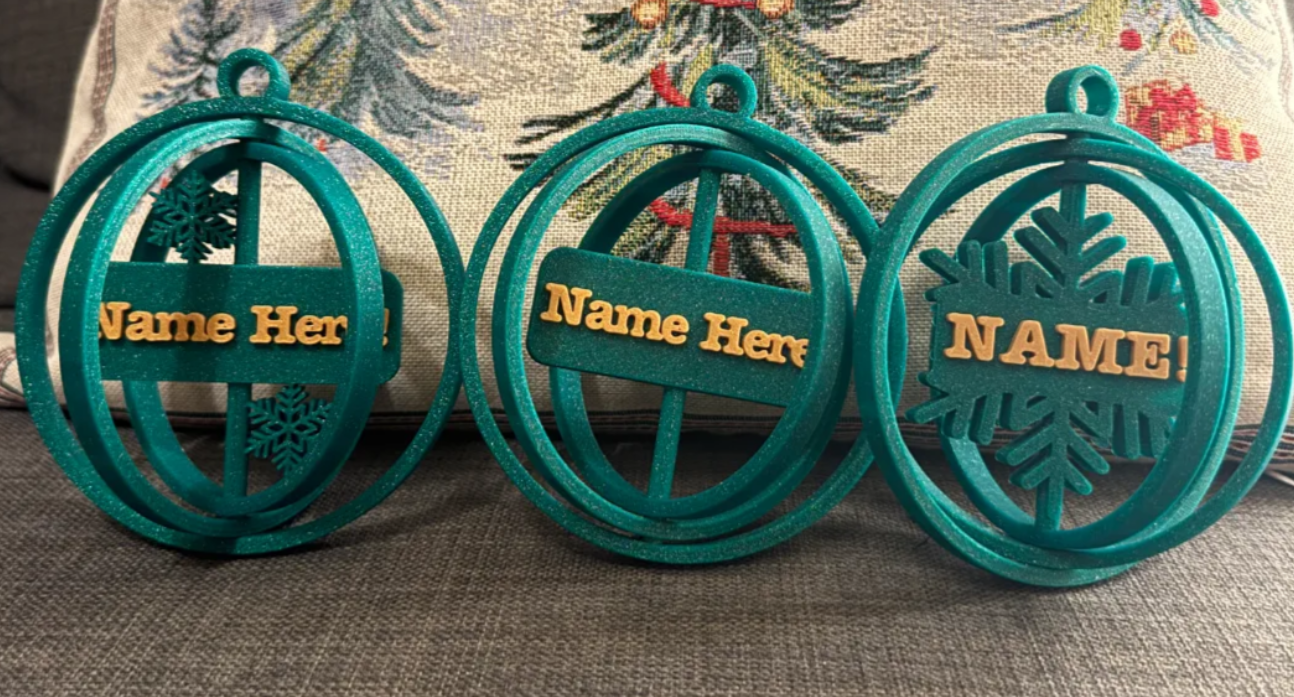 Bola verde con nombre