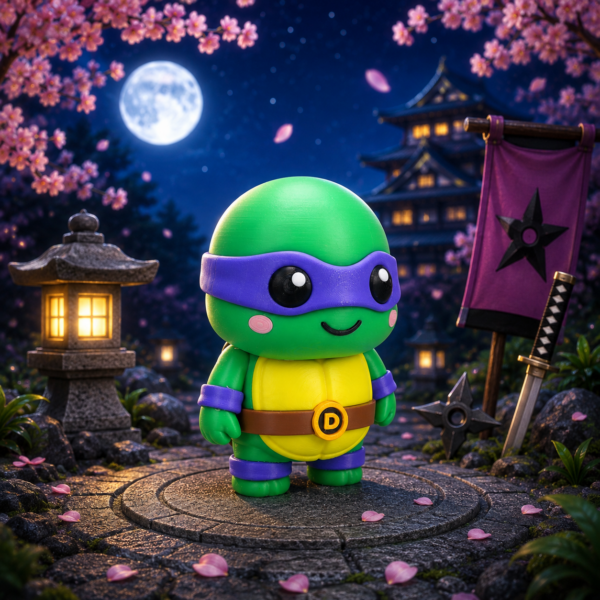 Tortuga Ninja (liso o crochet)