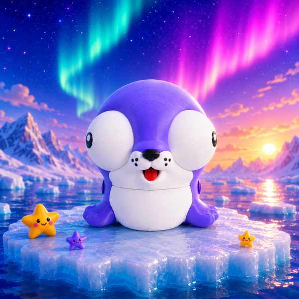 Foca lila (liso o crochet)