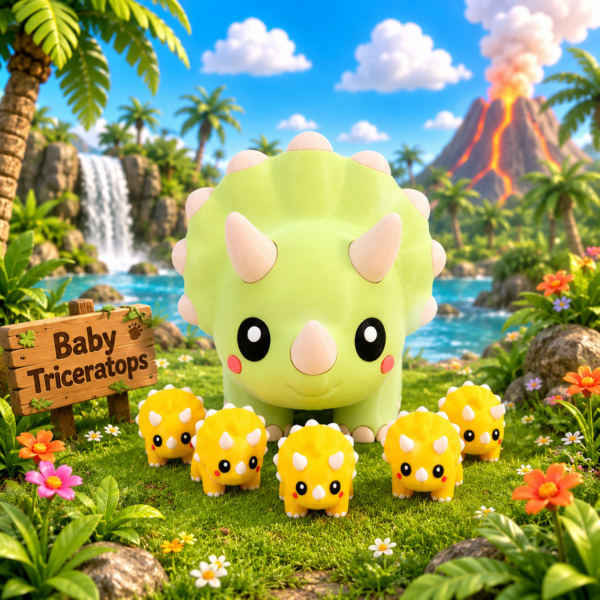 Triceratops (liso o crochet)