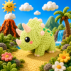 Triceratops (liso o crochet)