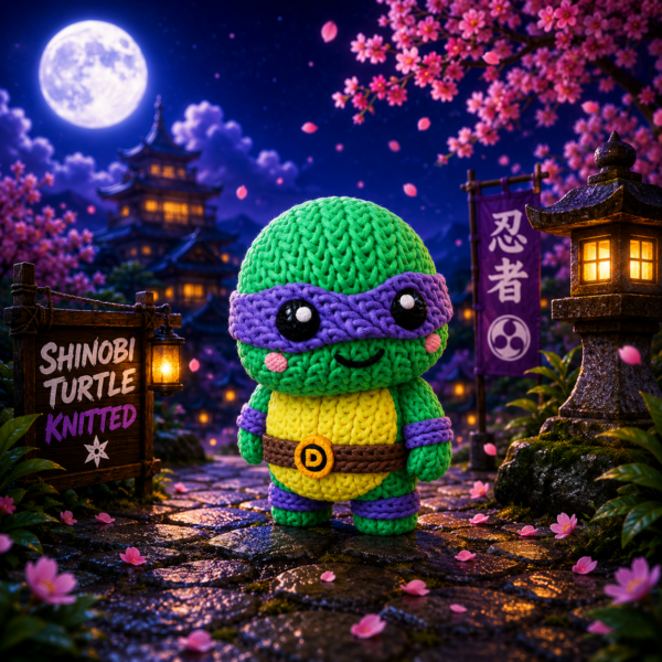 Tortuga Ninja (liso o crochet)