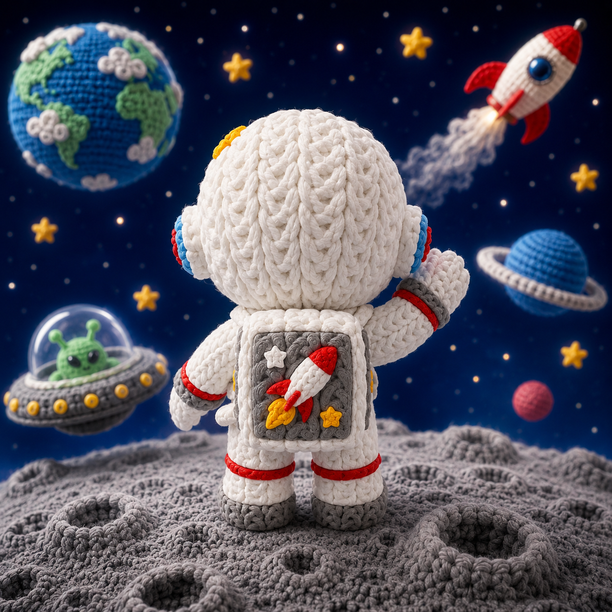 Niño Astronauta (liso o crochet)