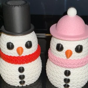 Muñeco de nieve efecto crochet