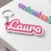Llavero con nombre en letra cursiva