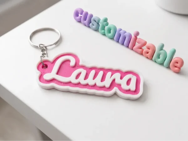 Llavero con nombre en letra cursiva