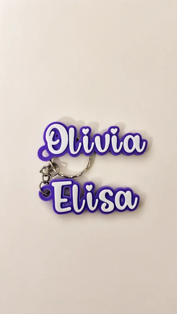 Llavero con nombre en letra cursiva